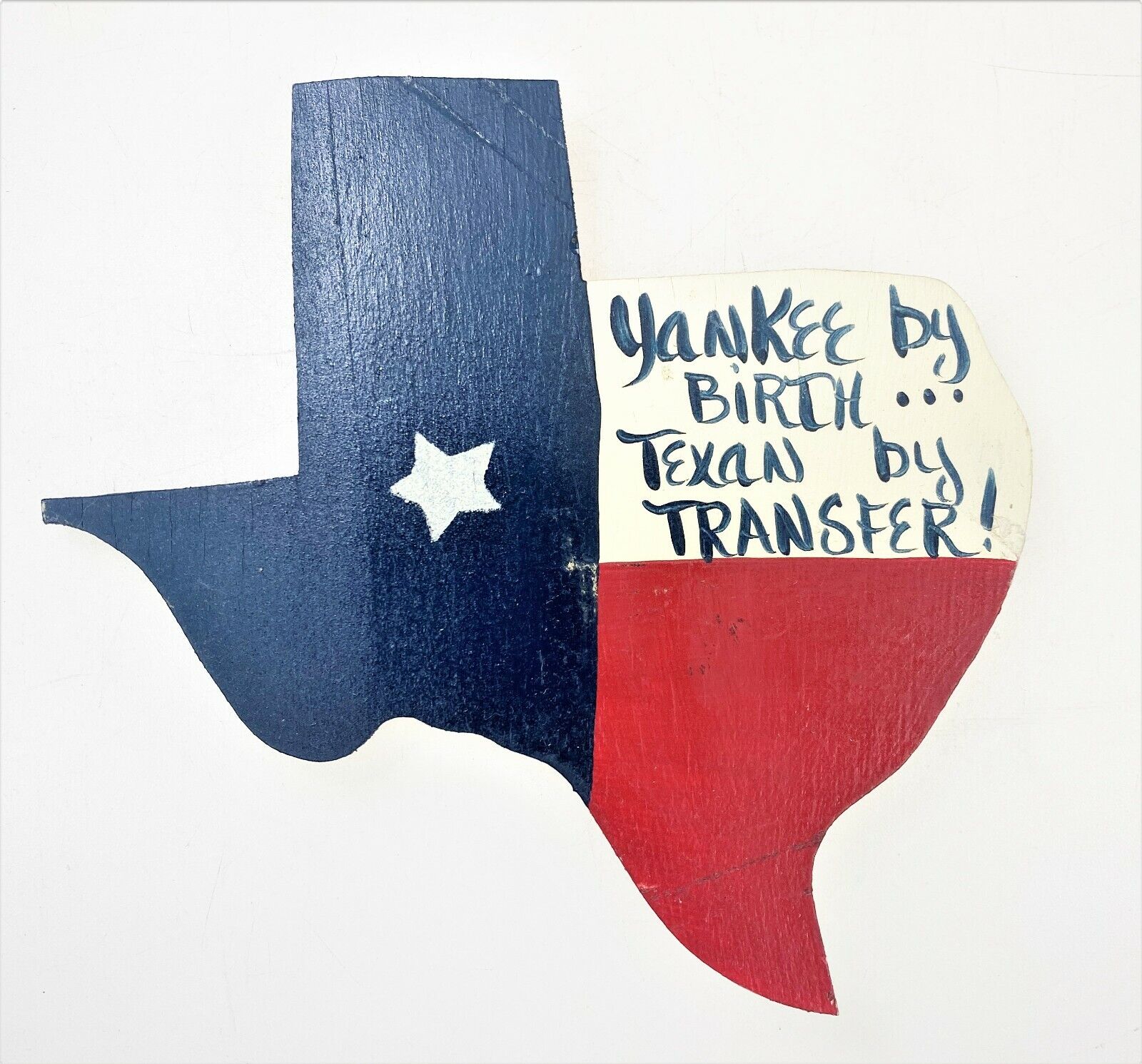 Wood Fridge Magnet Yankee by Birth Texan by Transfer ‌Texas TX Lone Star State