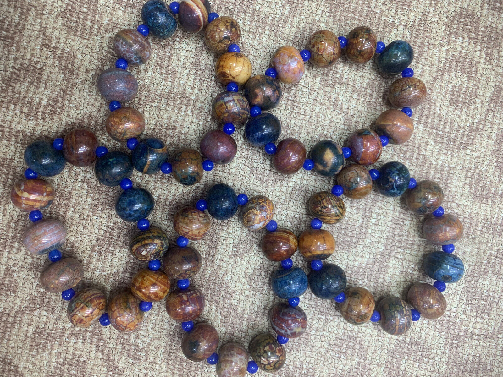 5 Pcs Large Tibetan Natural Old Agate Dzi Disc Beads Bracelets 