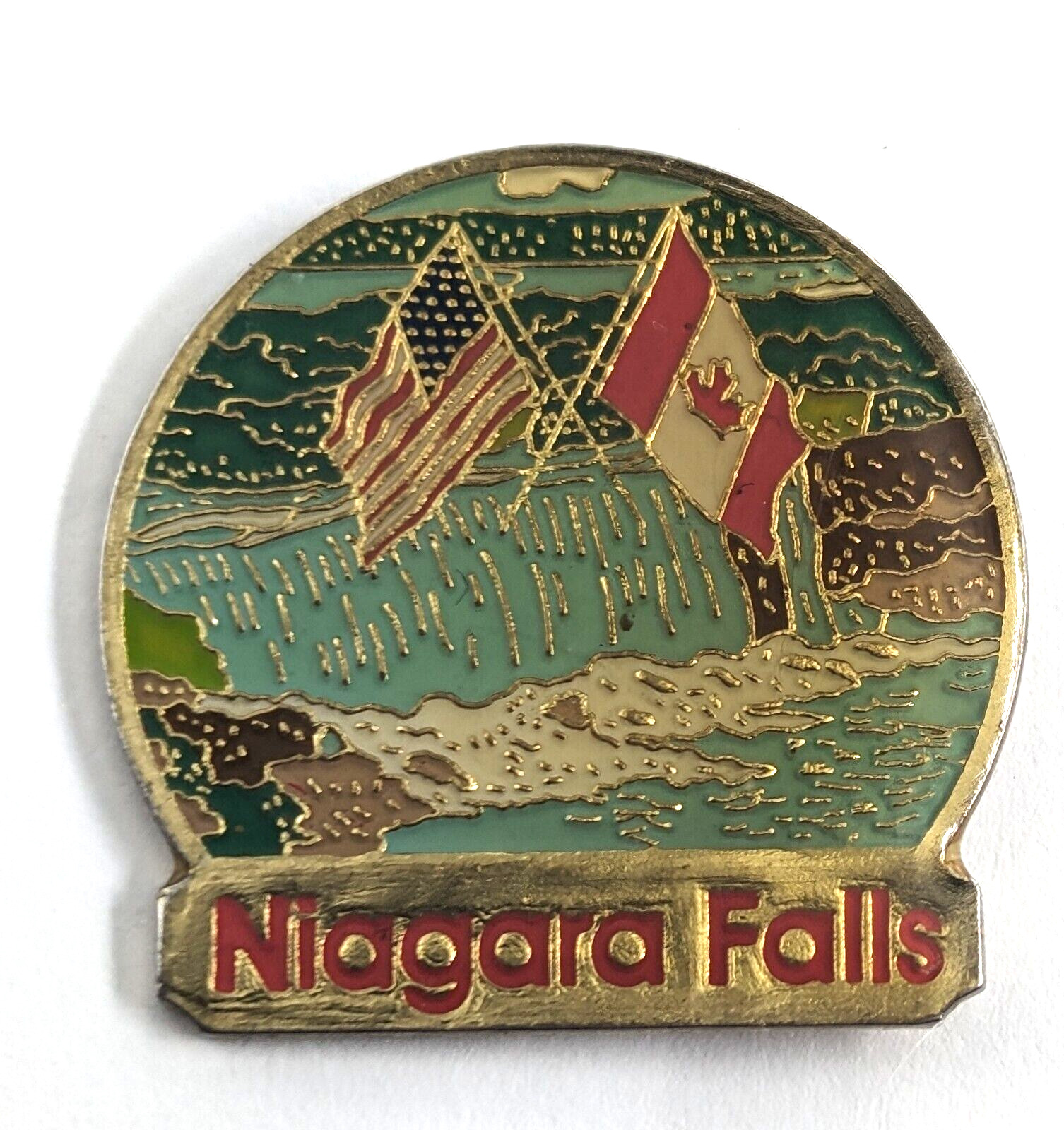 VTG Niagara Falls Waterfalls New York United State Ontario Canada Pin Souvenir