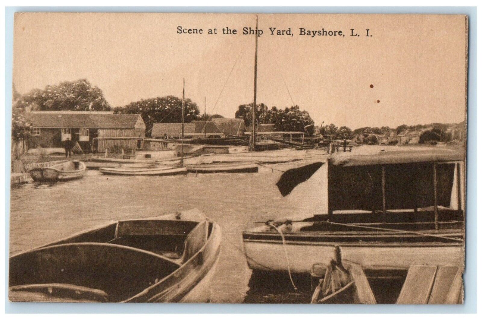c1910's Scene At The Ship Bayshore Long Island New York NY Antique Postcard