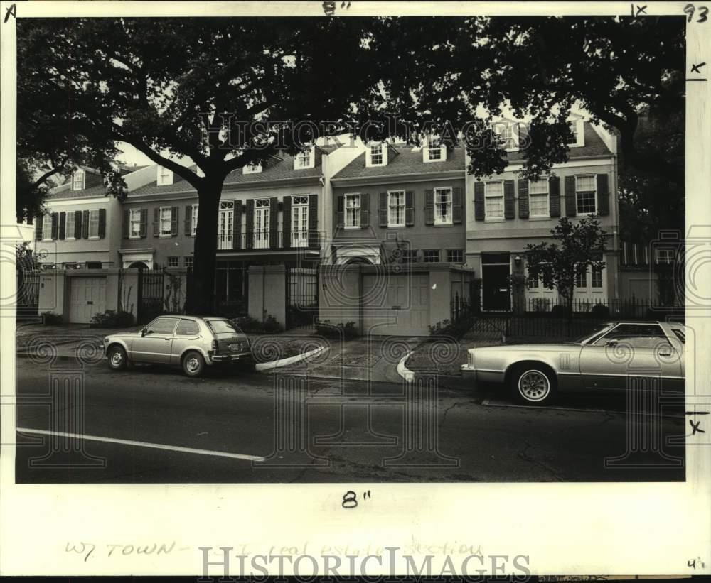 1979 Press Photo Fashionable New Townhouses on Saint Charles in New Orleans