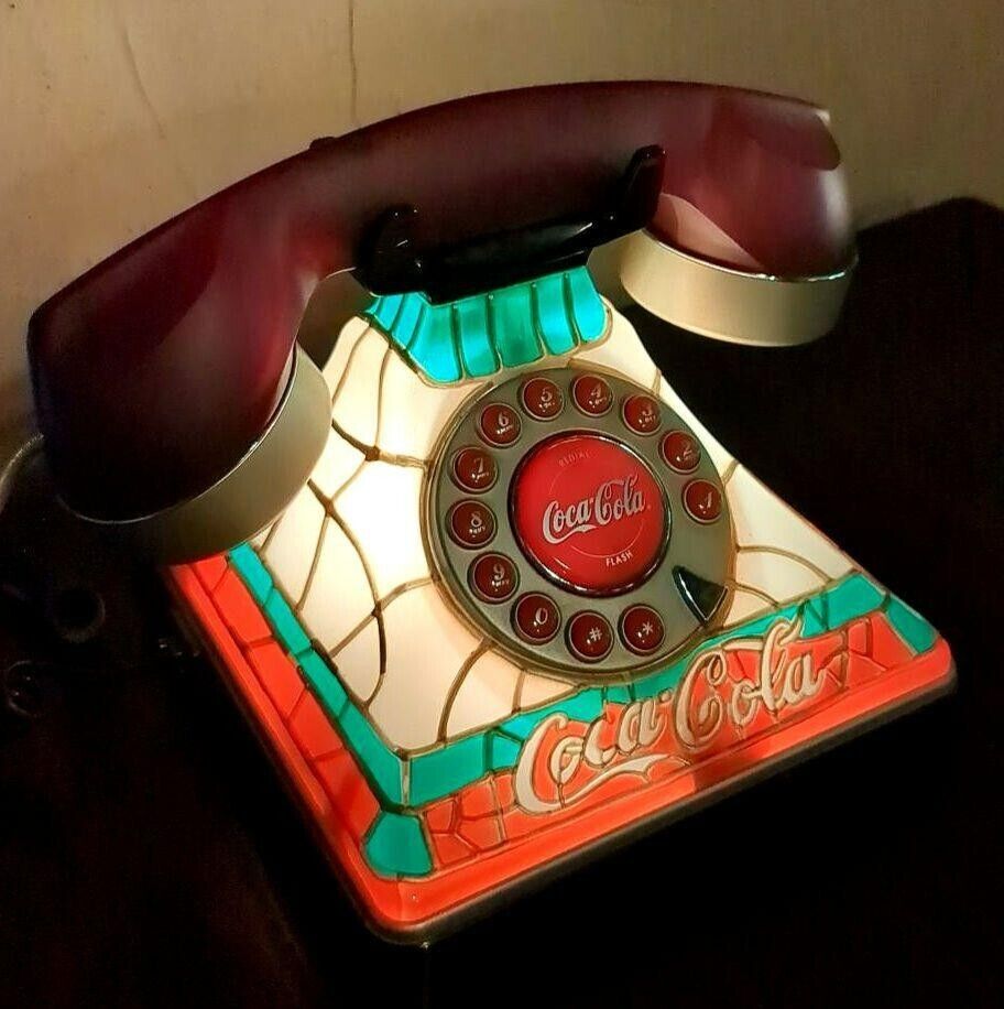 Coca-Cola dial-up telephone antique Collecter goods retro vintage light up Japan