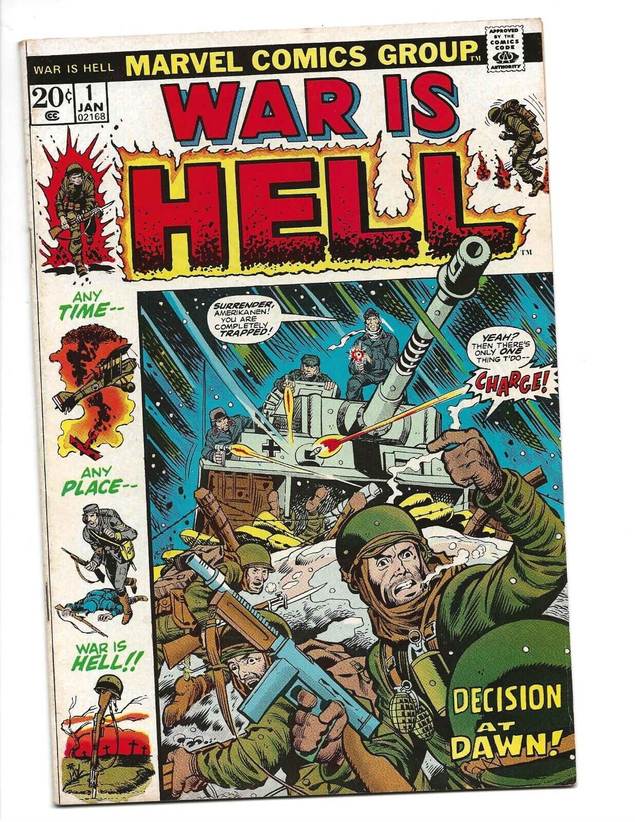 War Is Hell # 1 Marvel Comics 1972 F+/VF Nice