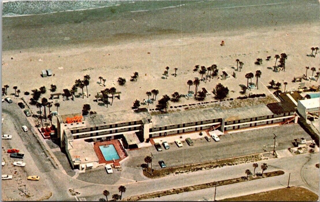 Cocoa Beach FL Florida Motel Beach Park Ocean Front Advertising Vintage Postcard