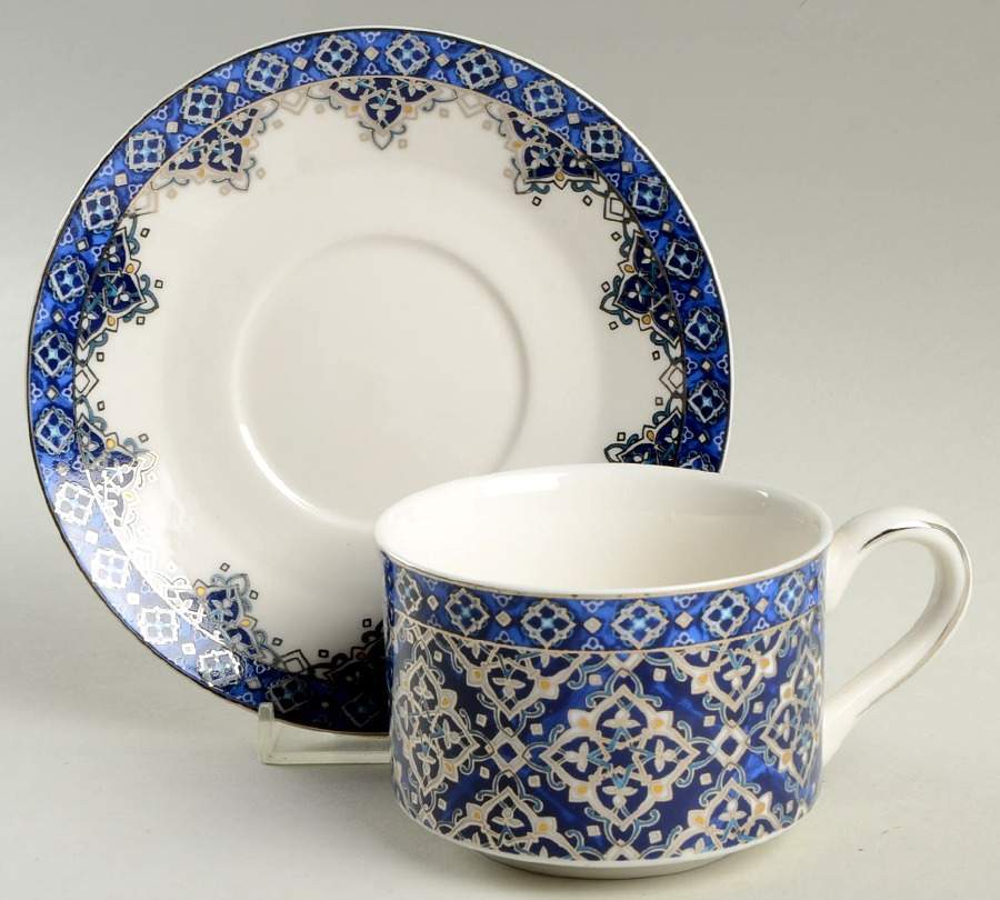 Grace's Teaware Blue Diamond Cup & Saucer 10800923