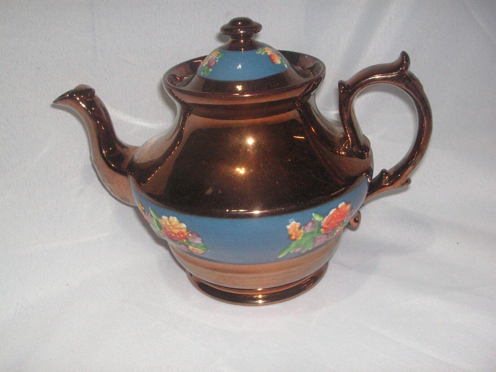 EARLY 1890'S STAFFORDSHIRE COPPER LUSTER TEAPOT