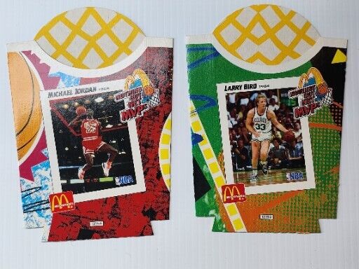 Vintage 1993 Michael Jordan & Larry Bird MVP Fry Box Rare McDonald\'s Mint