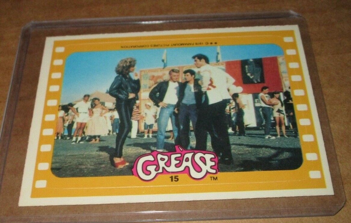 1978 GREASE THE MOVIE SERIES 2 STICKER INSERT CARD #15