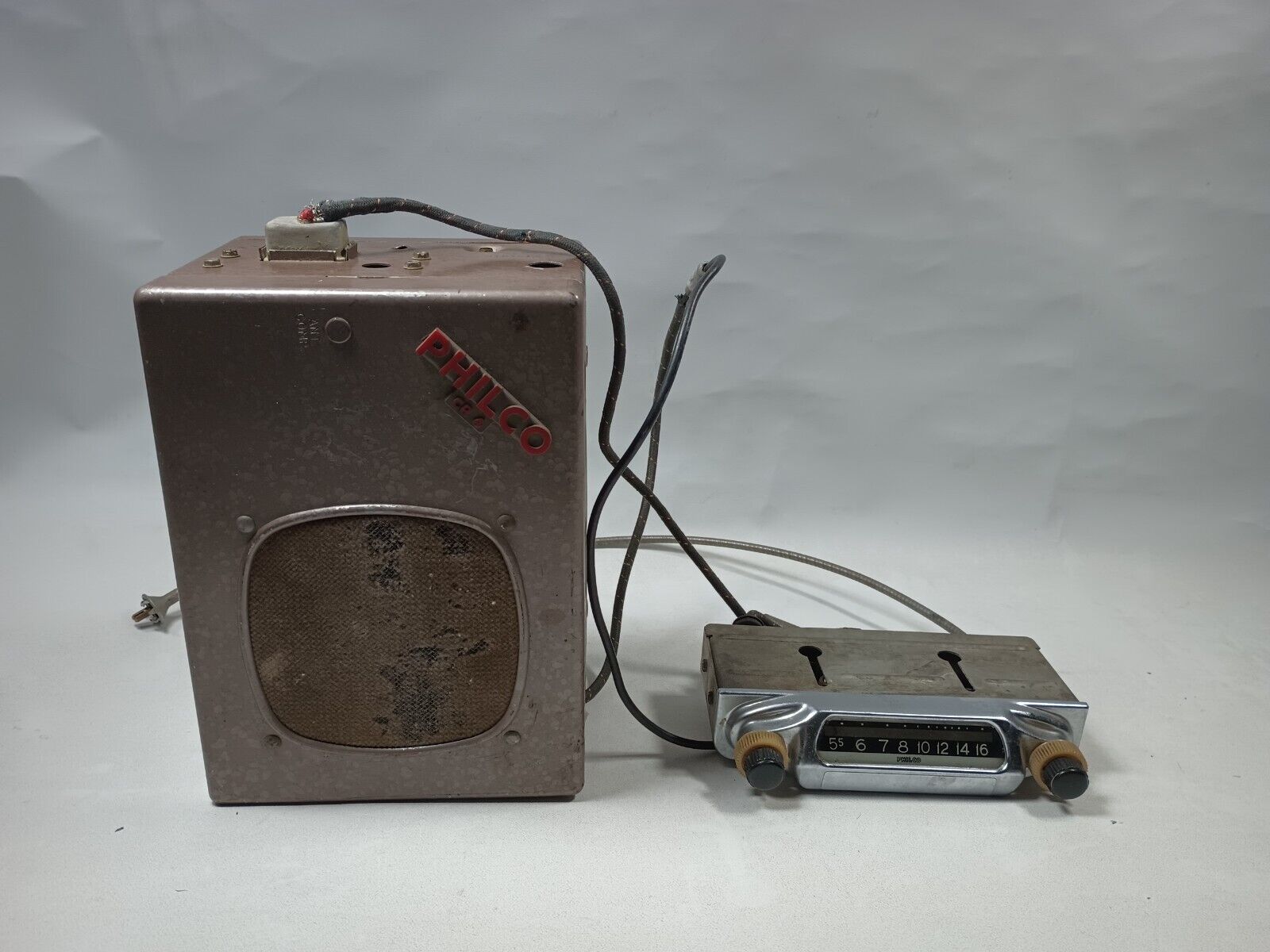 Vintage  Philco Car Radio Tuner Speaker CR 4 Untested H30