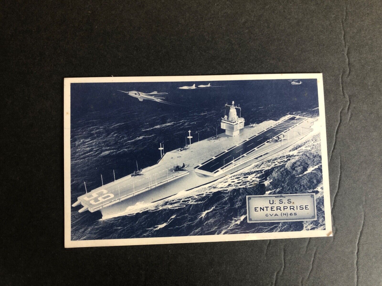 U.S.S Enterprise CVA ( N) 65 Pre-Commissioning Postcard
