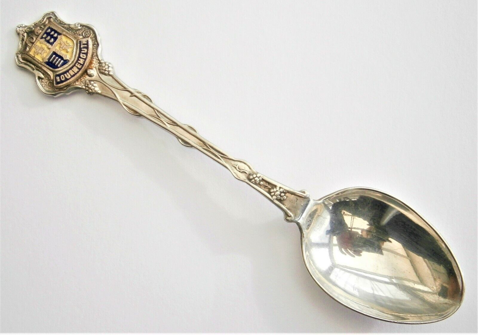 SH773) Vintage Bournemouth crest shield Dorset souvenir collectors spoon