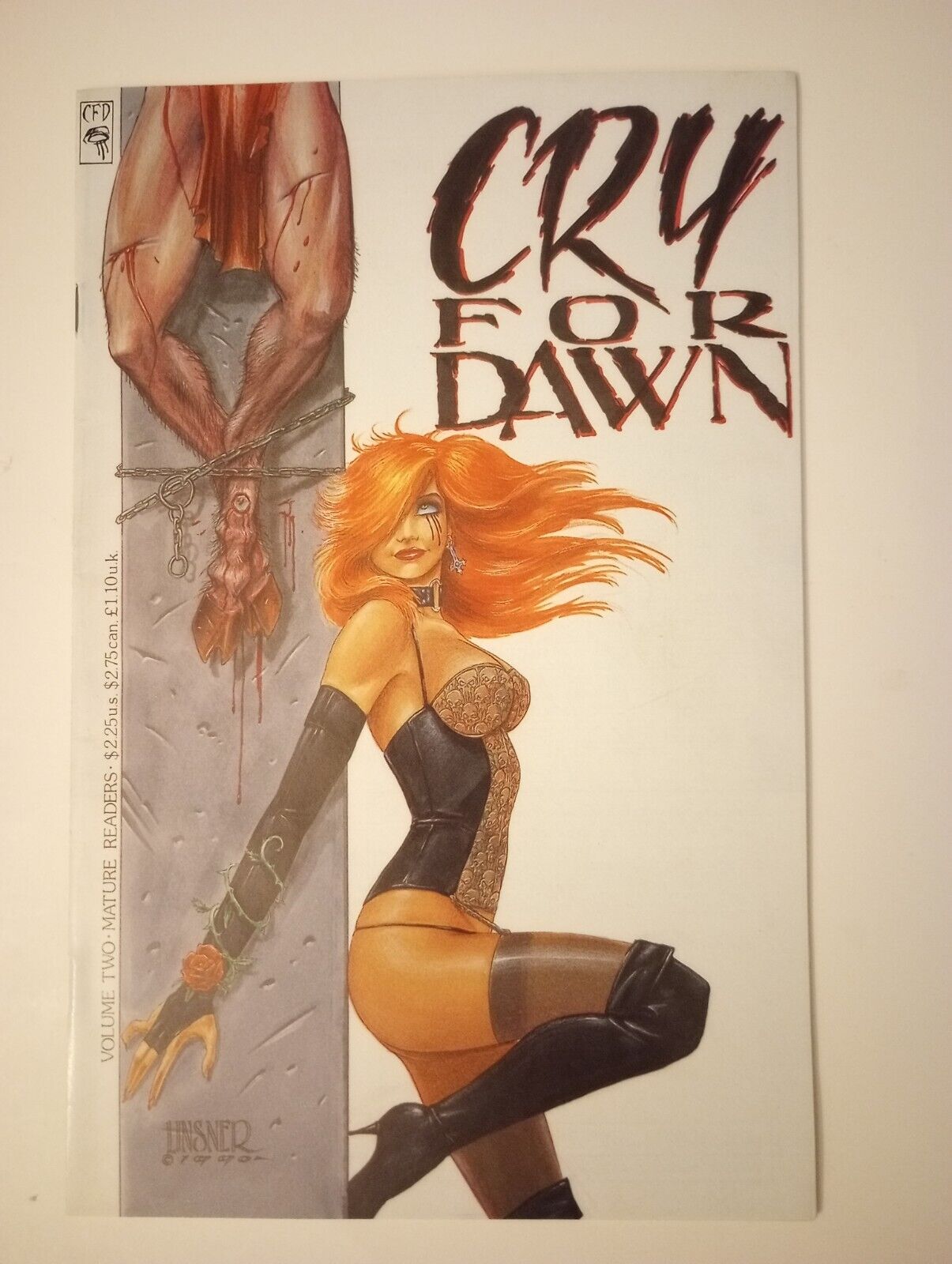 Cry For Dawn Volume Two First Print CFD Comic Book 1990 Linsner Vintage Rare