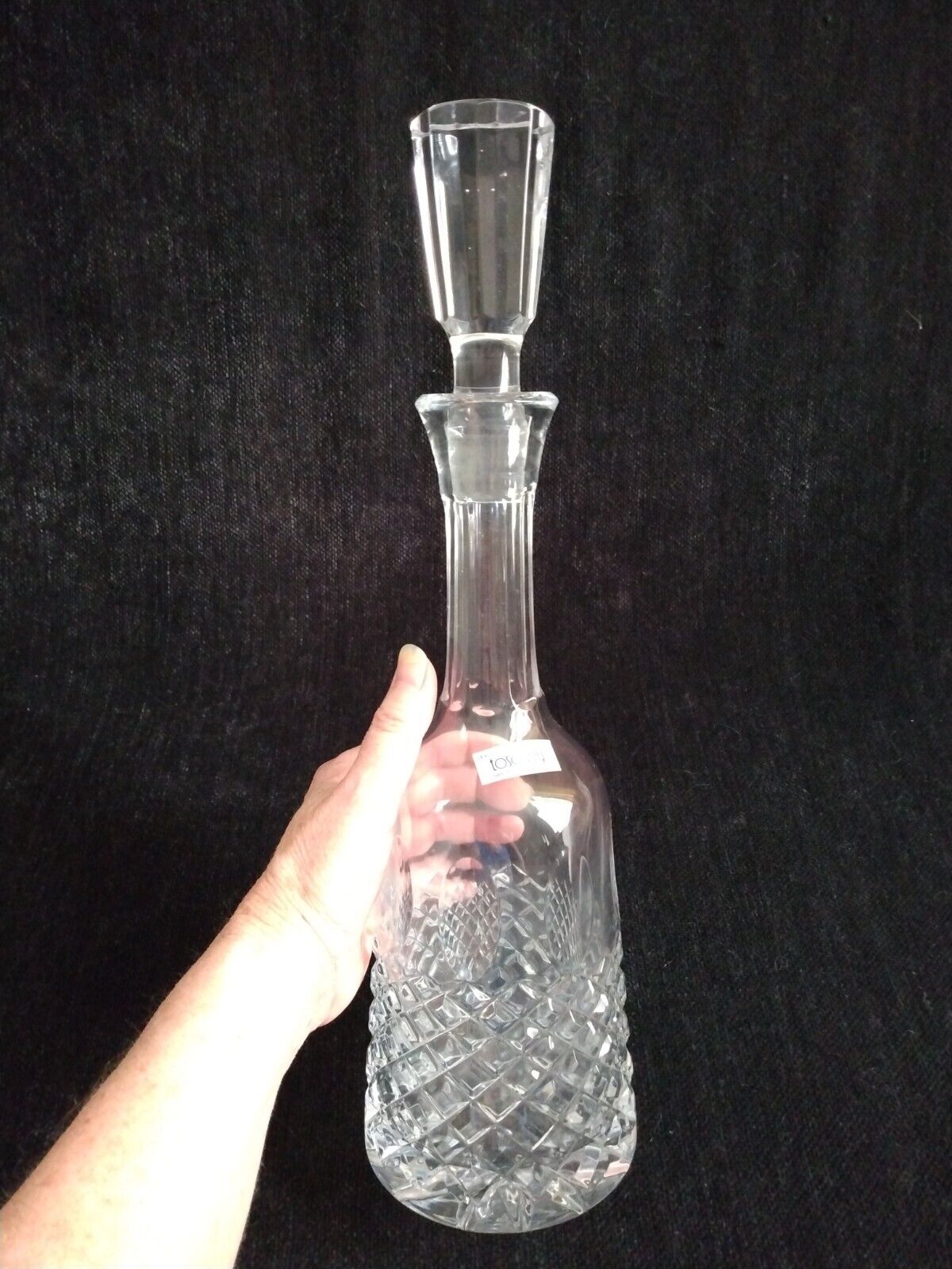 Vintage Toscany Hand Cut Lead Crystal Decanter With Stopper Handmade In Romania