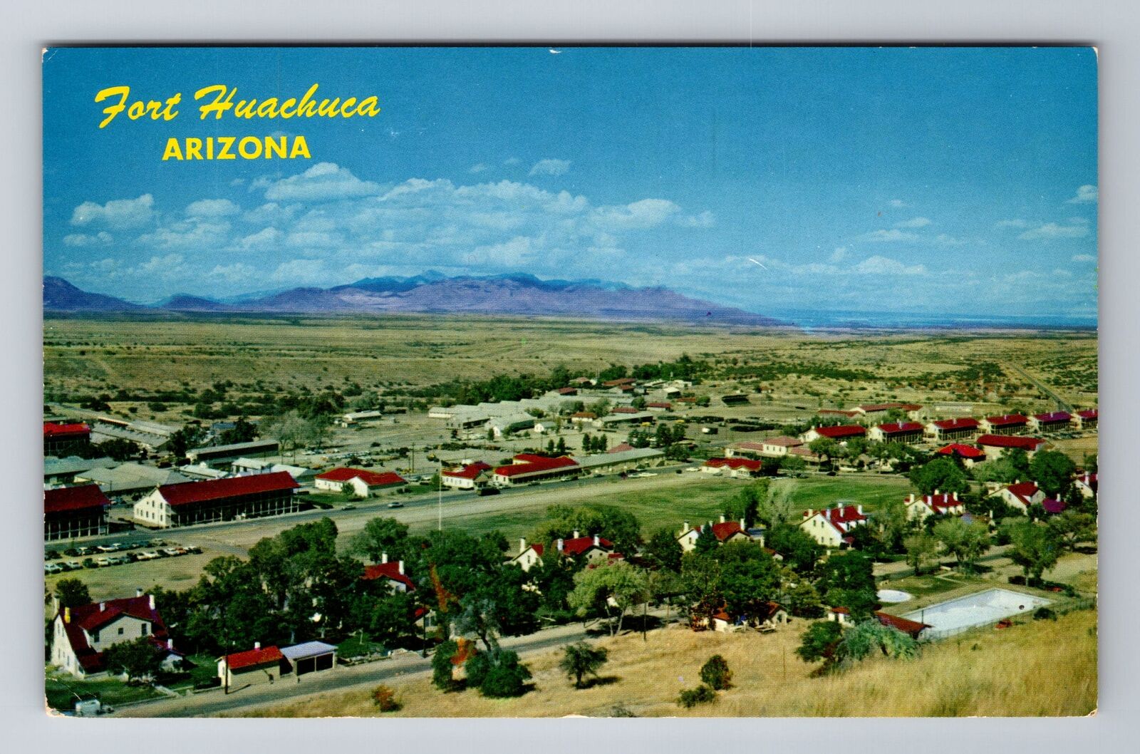 Fort Huachuca AZ-Arizona, US Army Electronic Proving Ground, Vintage Postcard