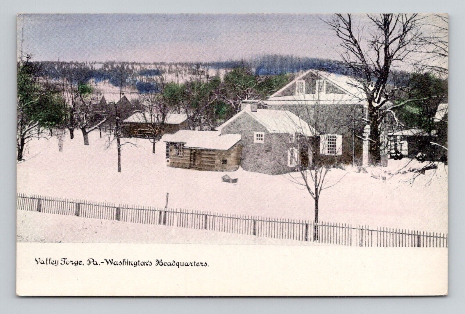 Postcard Washington\'s Headquarters Vally Forge Pennsylvania PA, Antique D5