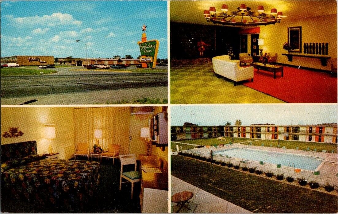 postcard Holiday Inn Of Pontiac Michigan Multi View A6