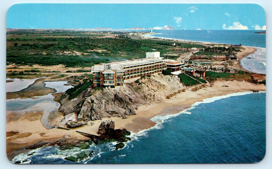 MAZATLAN, Sinaloa Mexico ~ CAMINO REAL HOTEL Aerial View 1950s-60s Postcard