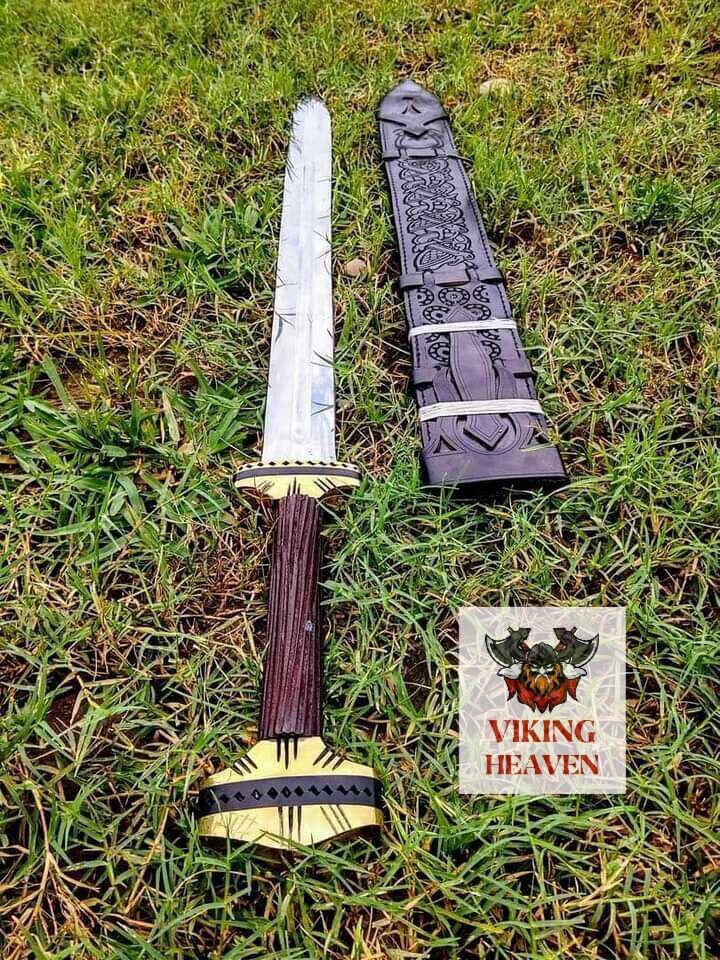 Handmade Functional Viking Sword  Medieval Sword With Scabbard