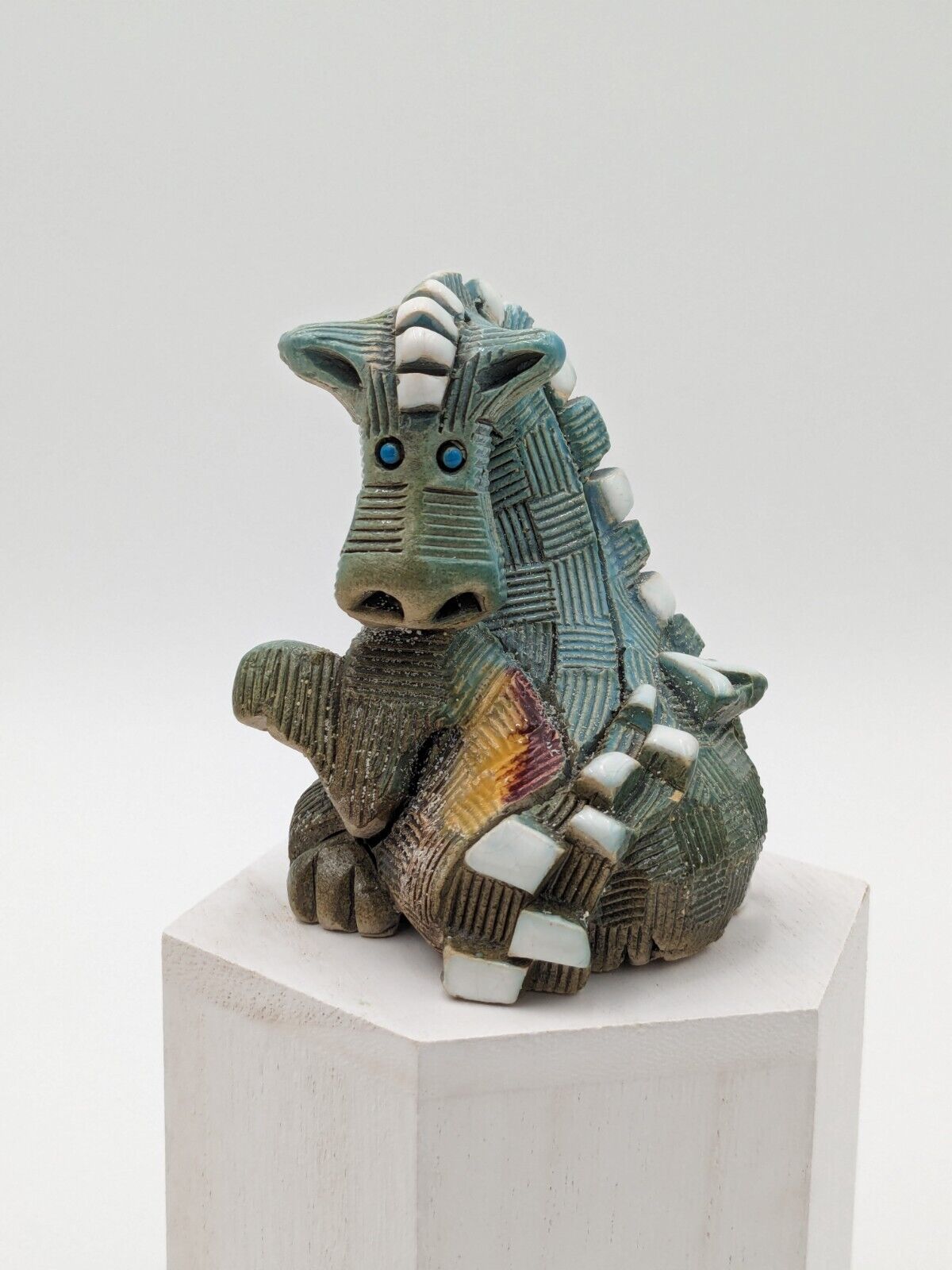 Vintage Artisania Rinconada Ceramic Dragon Figurine #252