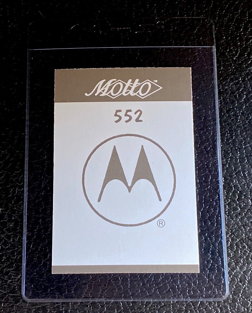 Motorola Card 1987 Motto Trivia Game Trading Card 80s Logo Cell Phone Radio Film