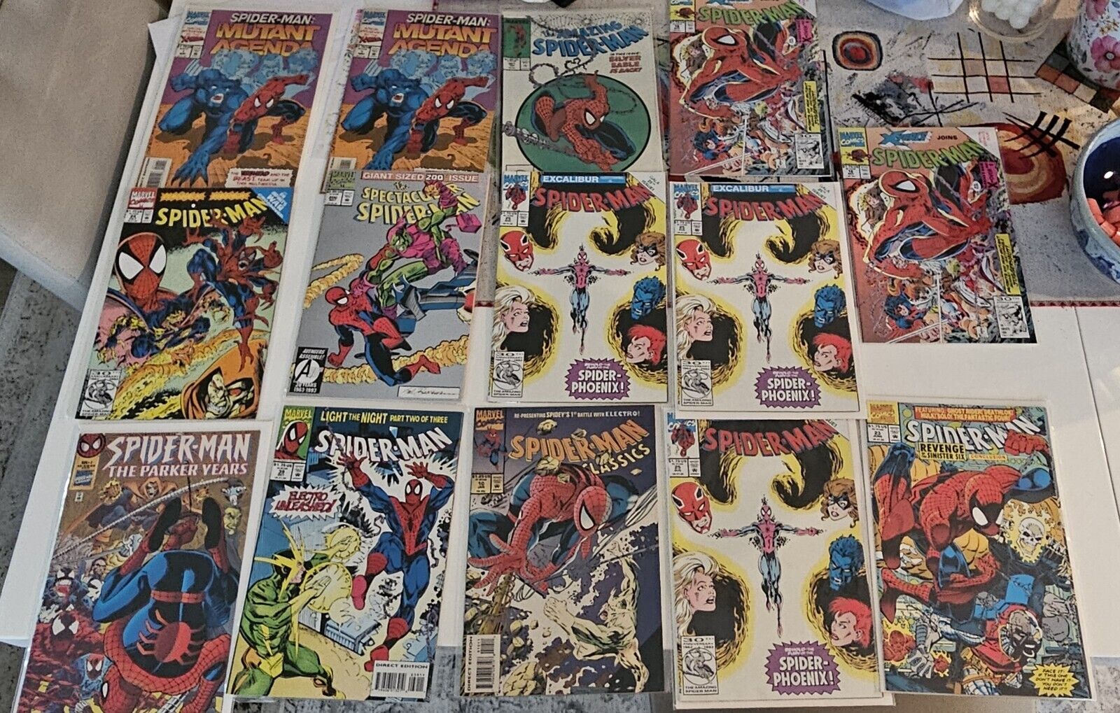 1992 AMAZING LOT (14) NEW NM/VF SpiderMan Marvel Comic Books see below