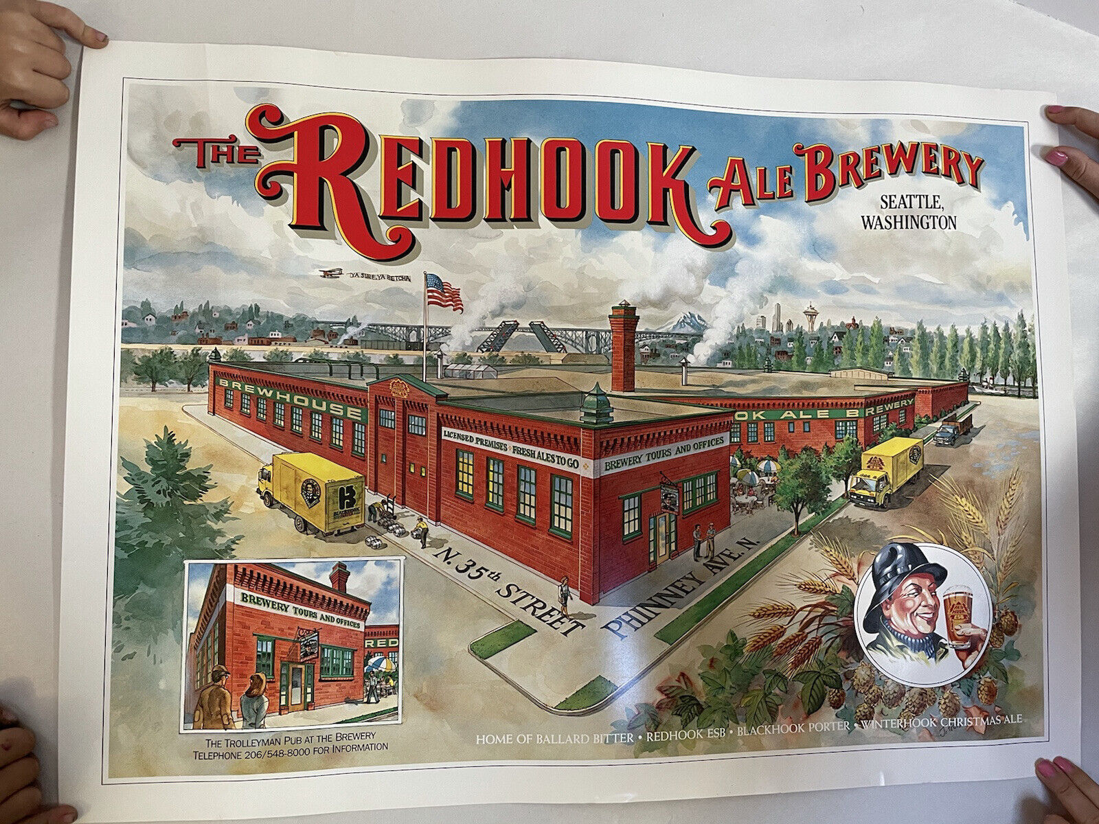The Redhook Ale Brewery Advertisement 25x18 Poster on card stock 