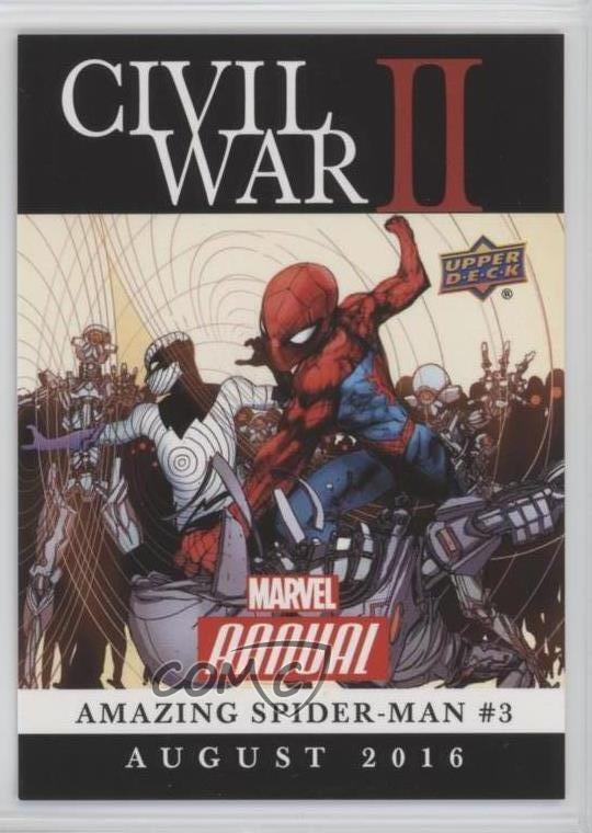 2016 Upper Deck Marvel Annual Civil War II II: Amazing Spider-Man #3 #CW-8 09wc