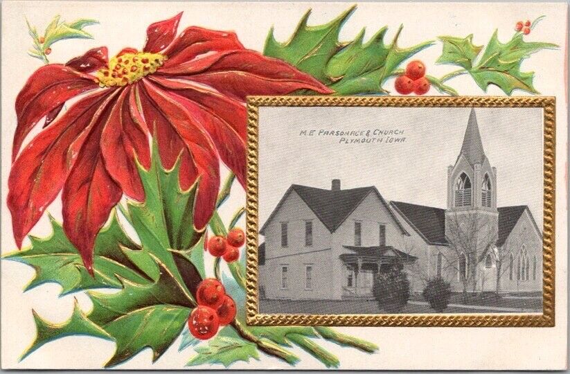1910s PLYMOUTH, Iowa Postcard 