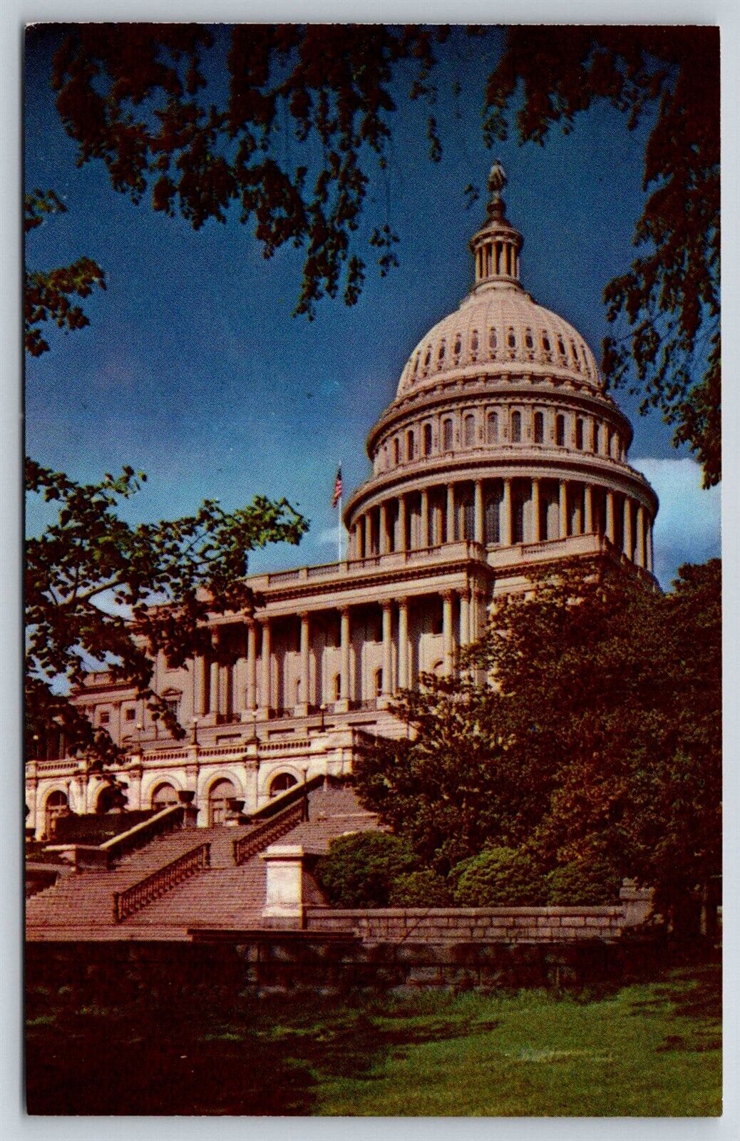 Capitol Building Surmounting Impressive Dome Washington DC VTG Postcard