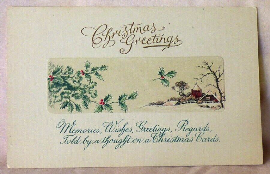 Antique 1910-15 Christmas Greetings Postcard Greetings Winsch 500 Germany