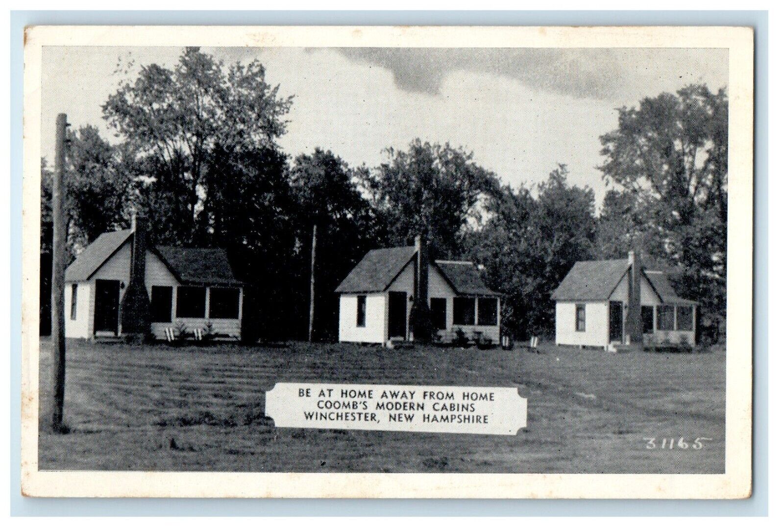 c1930\'s Coomb\'s Modern Cabins Winchester New Hampshire NH Vintage Postcard