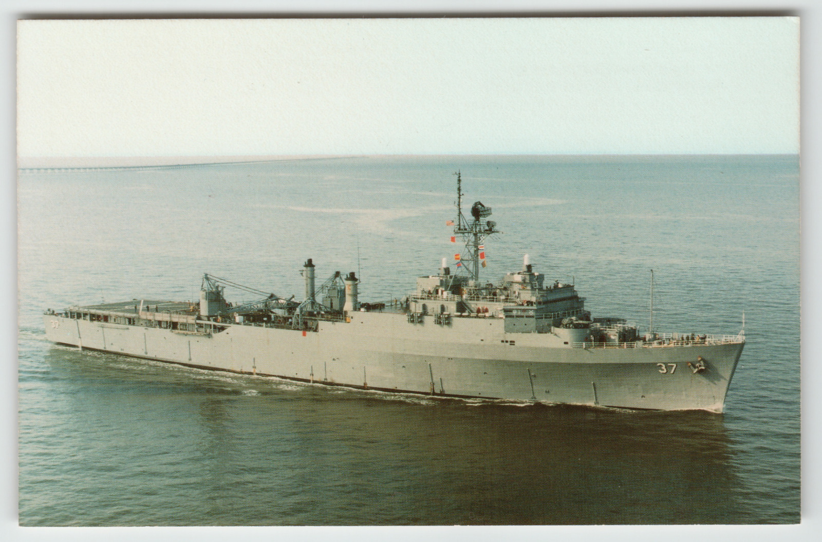 Postcard USS Portland LSD-37 Amphibious Landing Ship