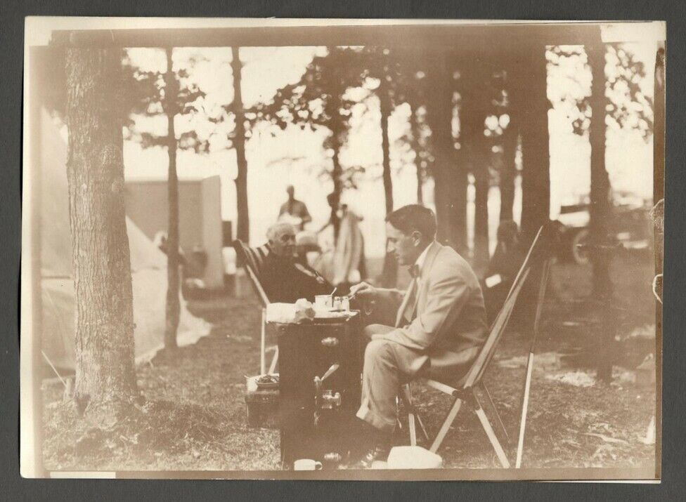 AOP Thomas Edison & Henry Ford original 1920s 5” x 7” camp photo