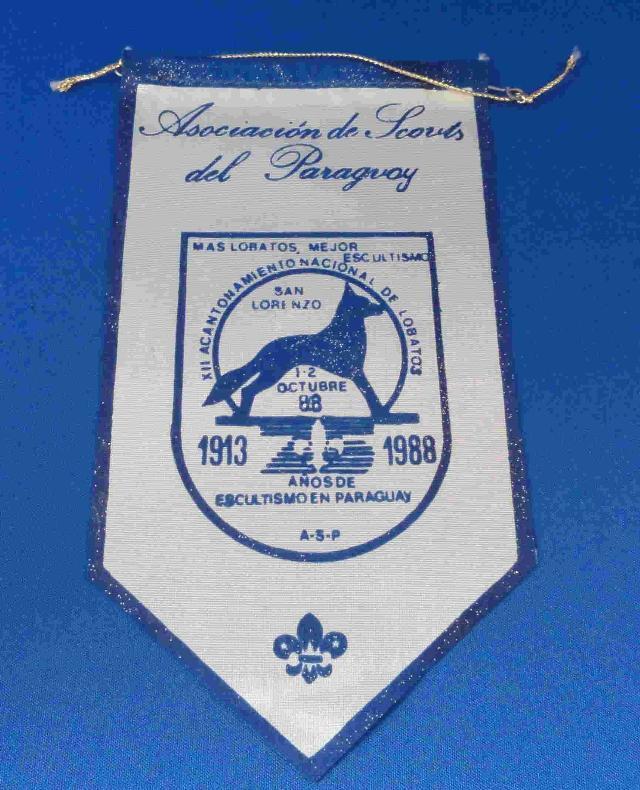 Old Boy Scouts of Paraguay  Banner   1913 - 1988 - World Scouting 