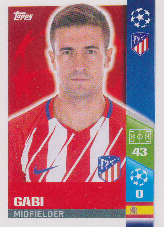 Champions League 17/18 - Sticker 51 - Gabi Club - Atlético de Madrid