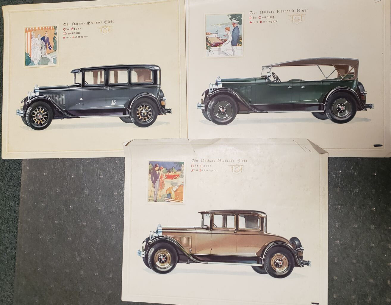 1930's PACKARD Standard Eight Sales BROCHURE Booklet Dealer Color Prints
