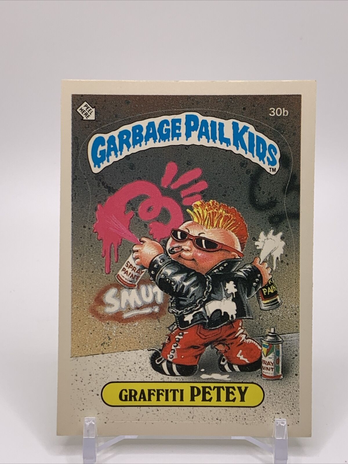 1985 Topps Garbage Pail Kids GPK Original Series 1 OS1#30b Graffiti Petey GLOSSY