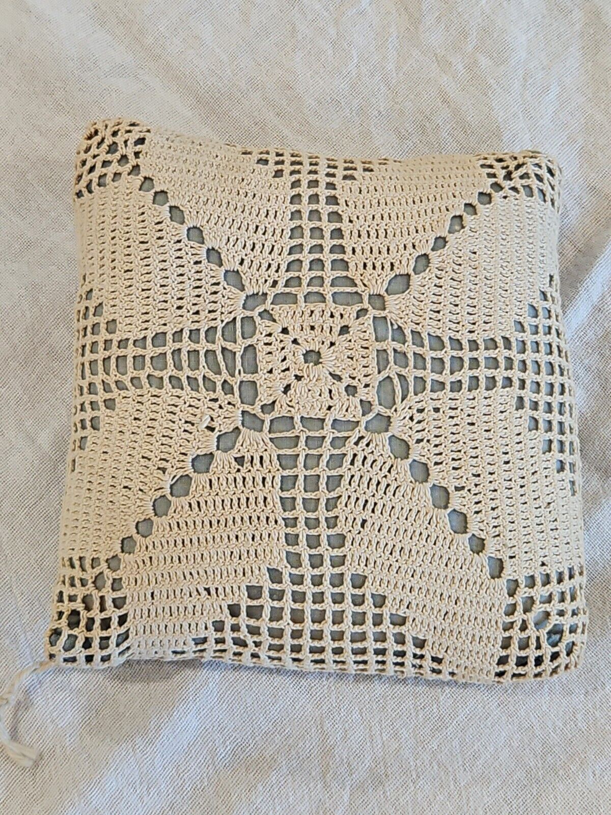 1916 Handmade Sand Pin Cushion Made By Mrs Leona Haack Sewing