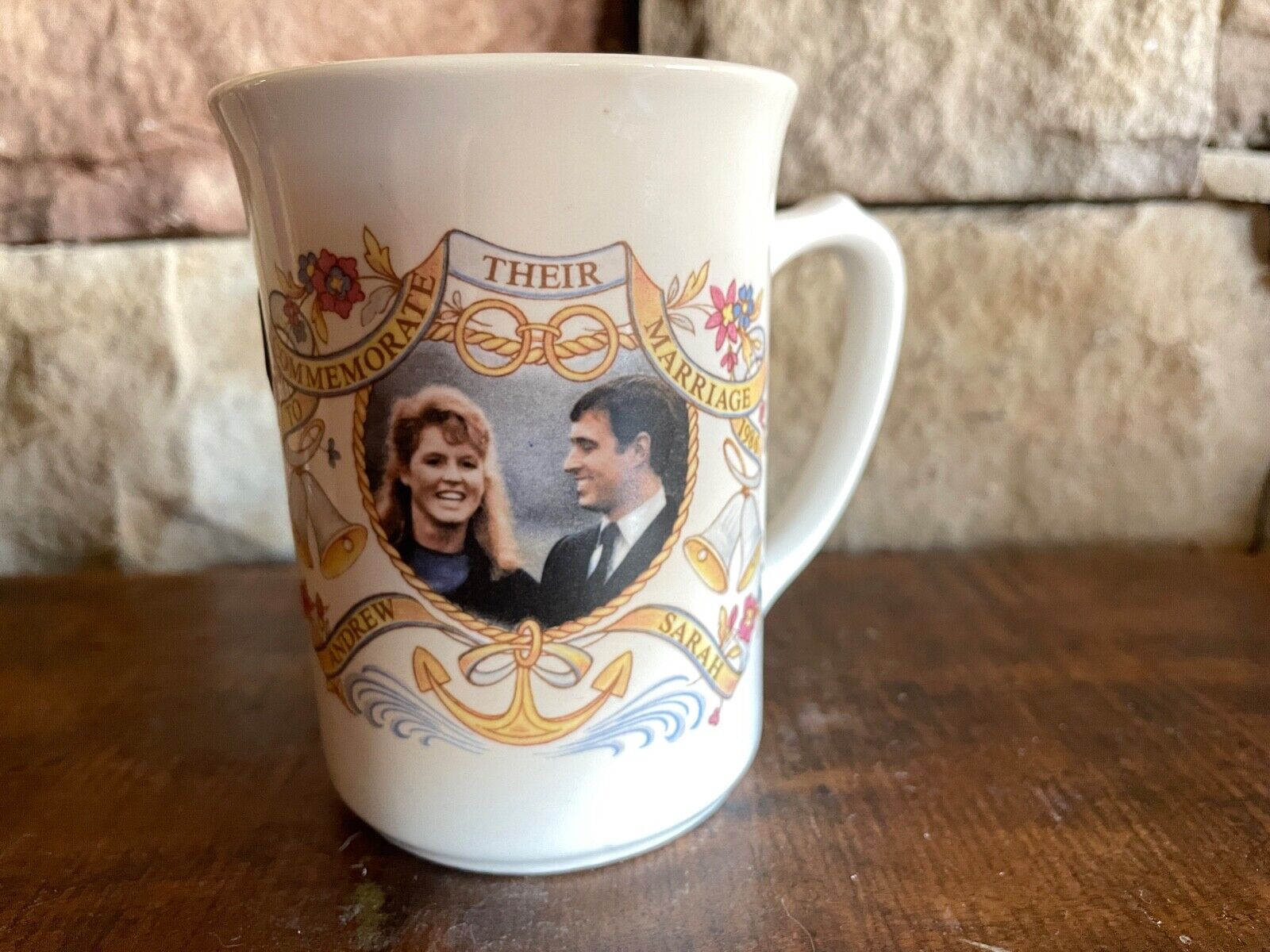 Prince Andrew & Sarah Fergie 1986 Souvenir Royal Wedding Coffee/Tea Cup