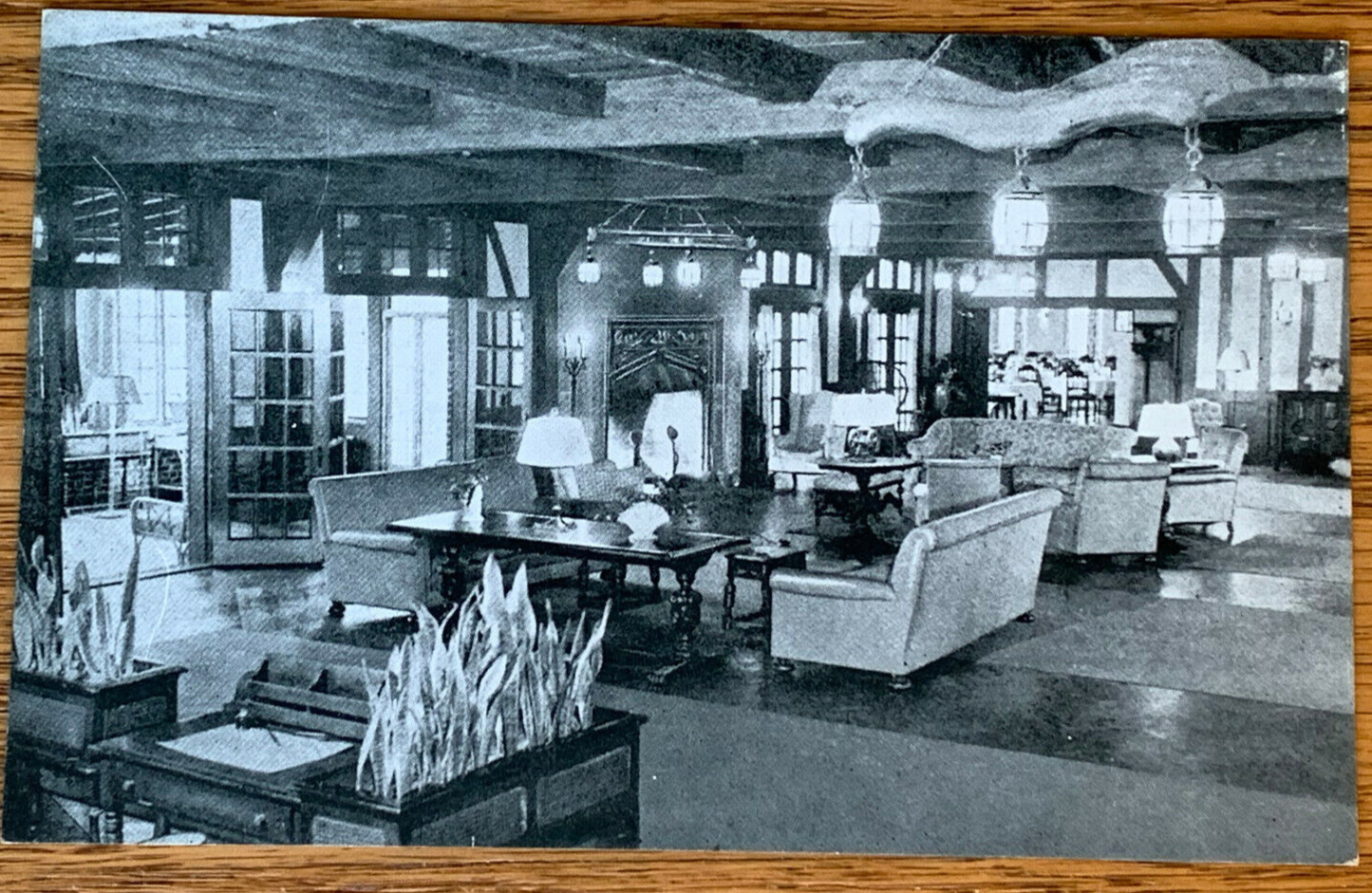 North Carolina, NC, Greensboro, Sedgefield Inn, Lobby, ca 1960 Postcard