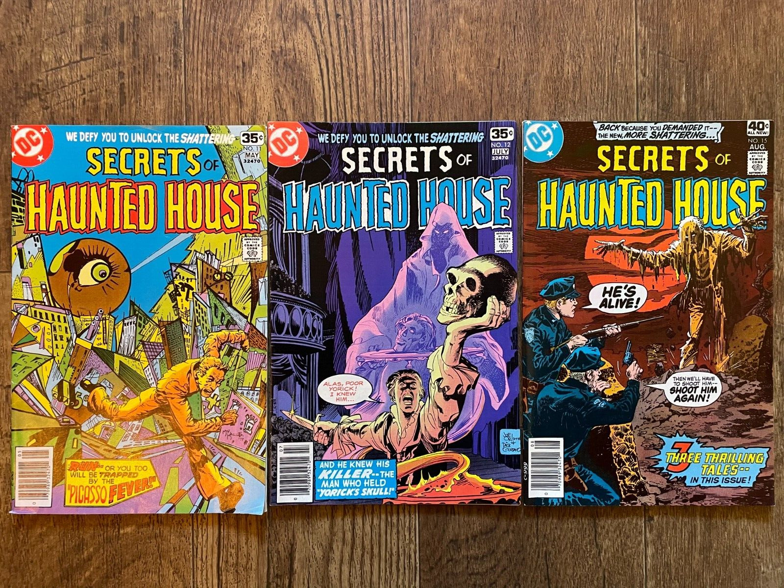 Secrets Of Haunted House #11,12,15 (Lot of 3) NS 1978 VF