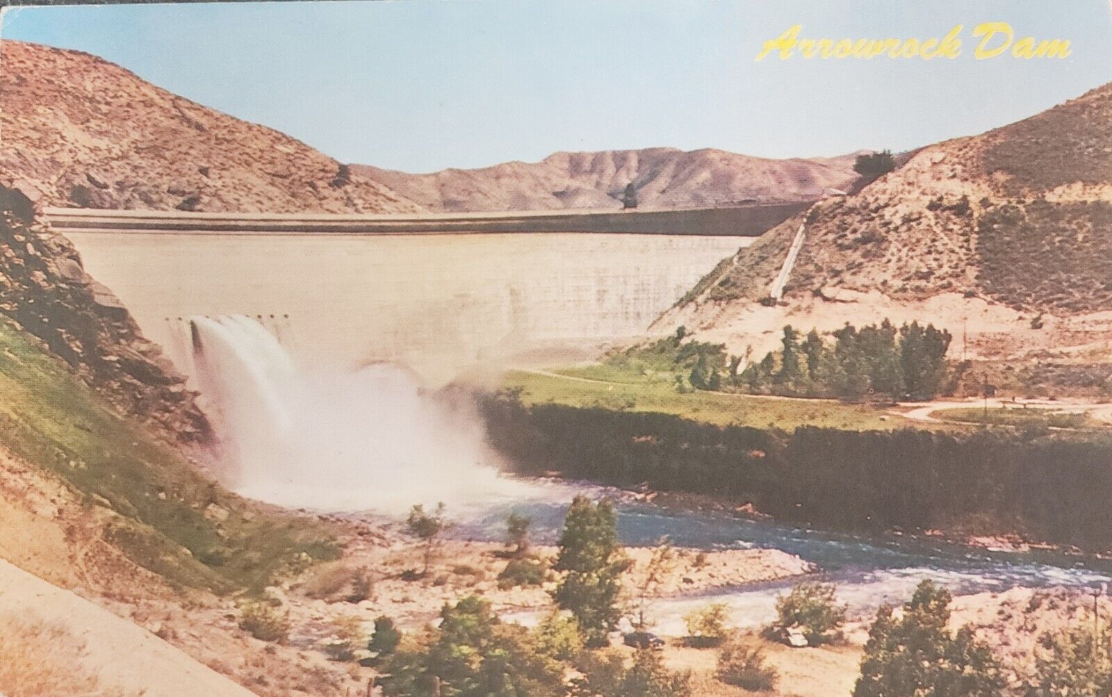 Postcard Arrow Rock Dam Boise Idaho Circa 1960