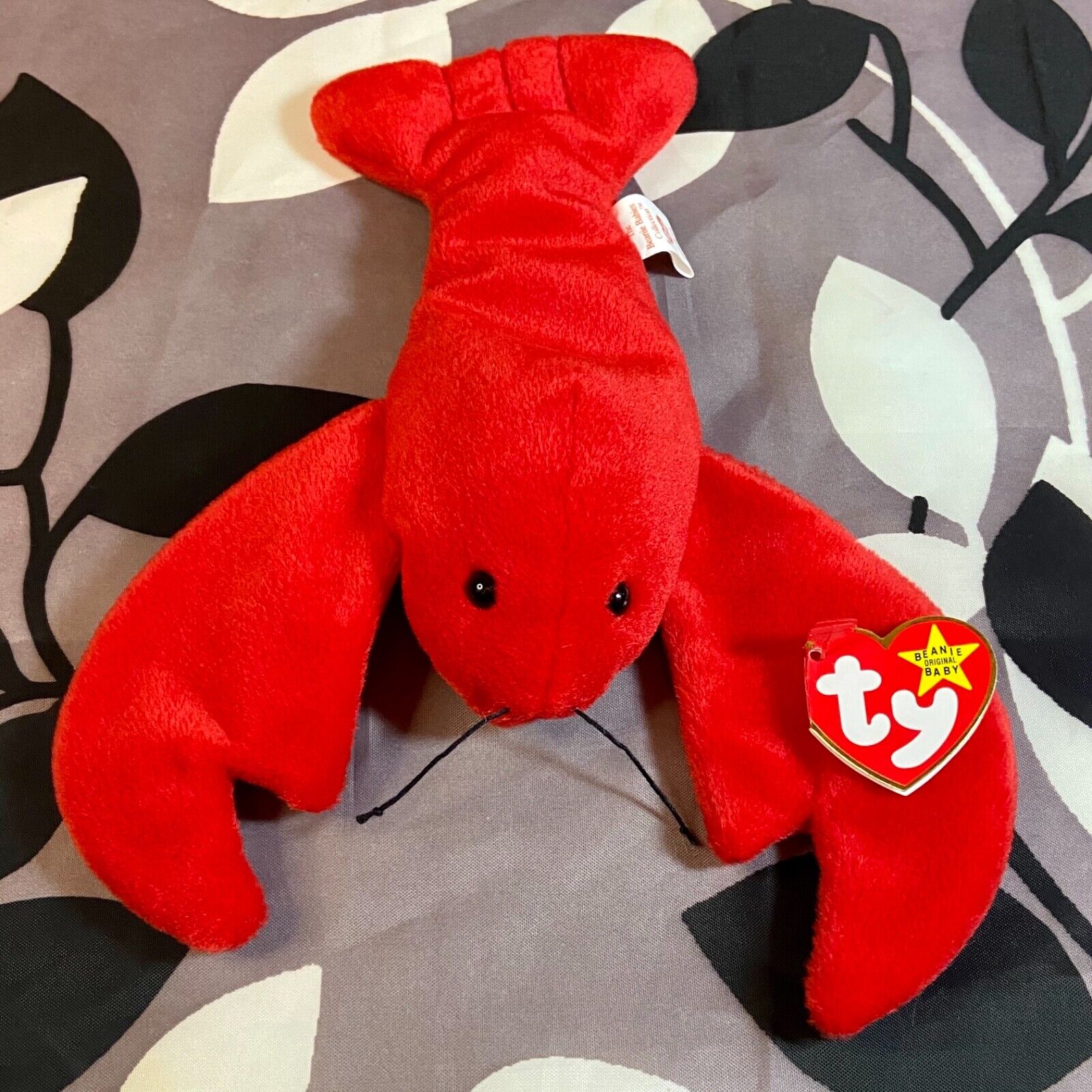 Ty Beanie Baby Original 1993 “Pinchers” The Lobster #4026 PVC Pellets Tag Errors