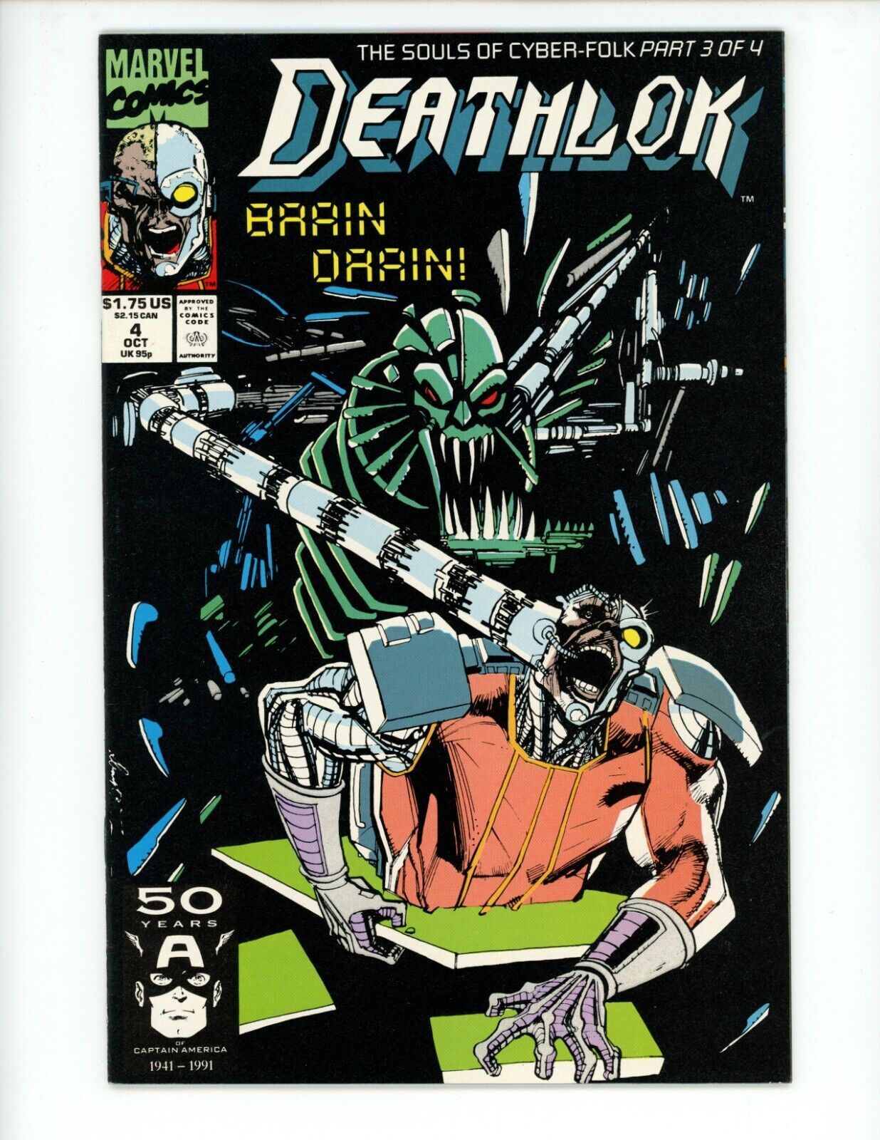 Deathlok #4 1991 VF Dwayne McDuffie Denys Cowan Marvel Comic Book