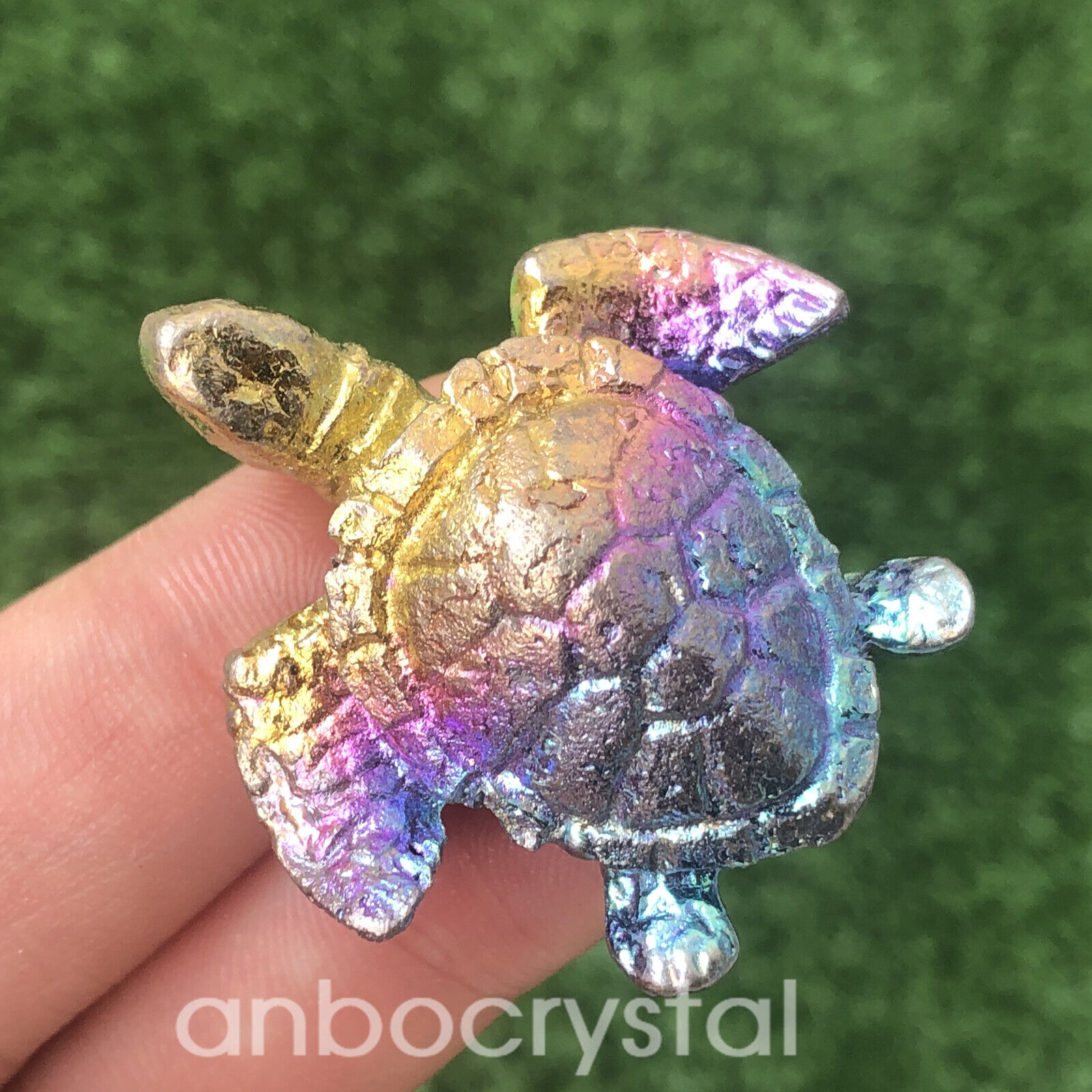 top！ Rainbow Bismuth Ore Quartz Crystal Sea turtle Mineral Specimen Healing 