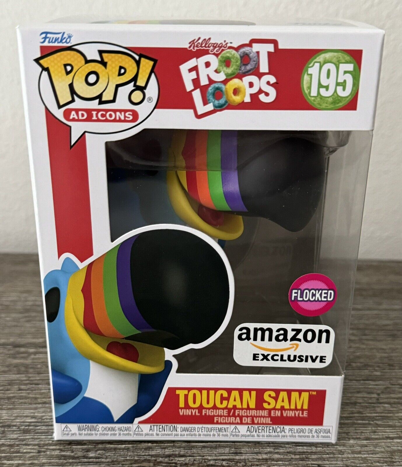 Toucan Sam Funko Pop Froot Loops #195 Flocked Amazon Exclusive New
