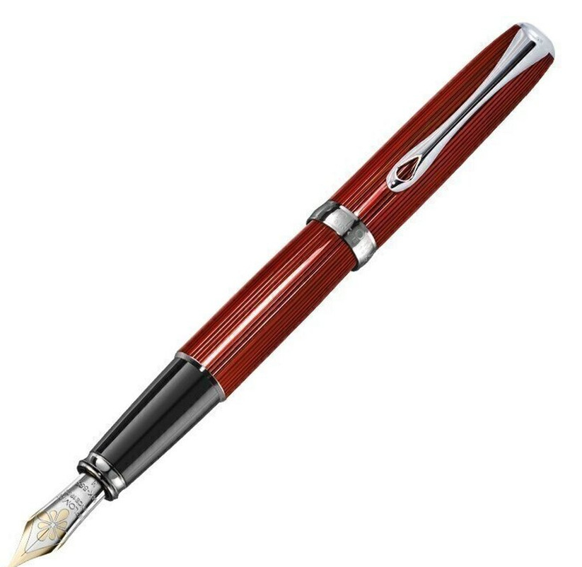 Diplomat Excellence A2 Magma Red Fountain Pen (excellent condition) 