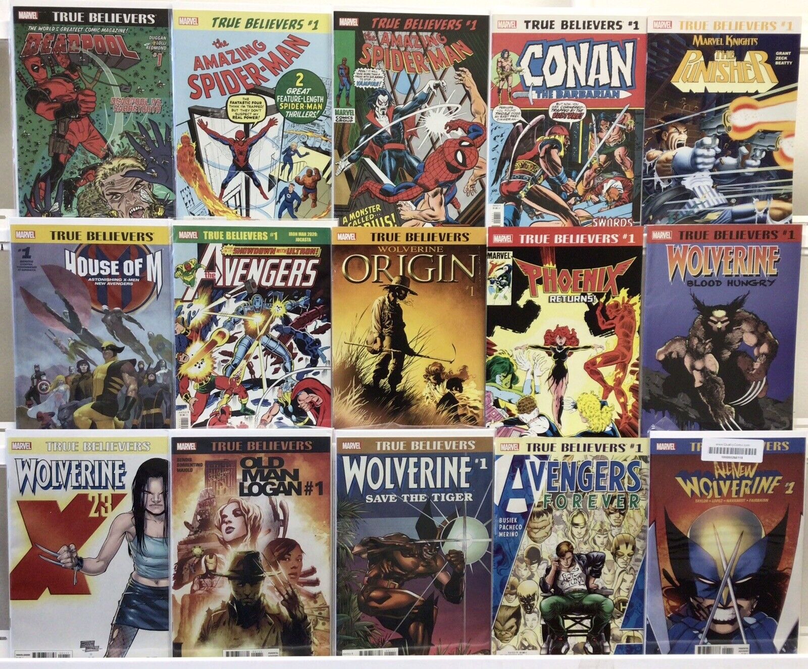 Marvel Comics True Believers Comic Boom Lot Of 15