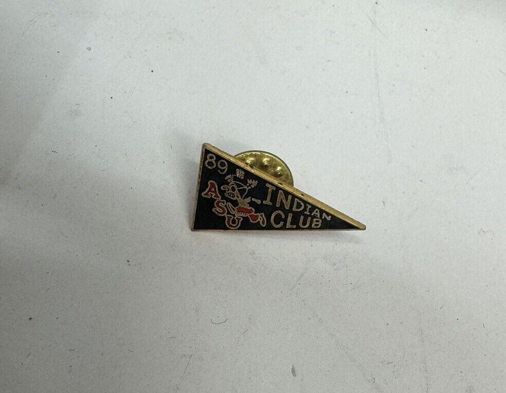 arkansas state university 1989 hat lapel pin indian