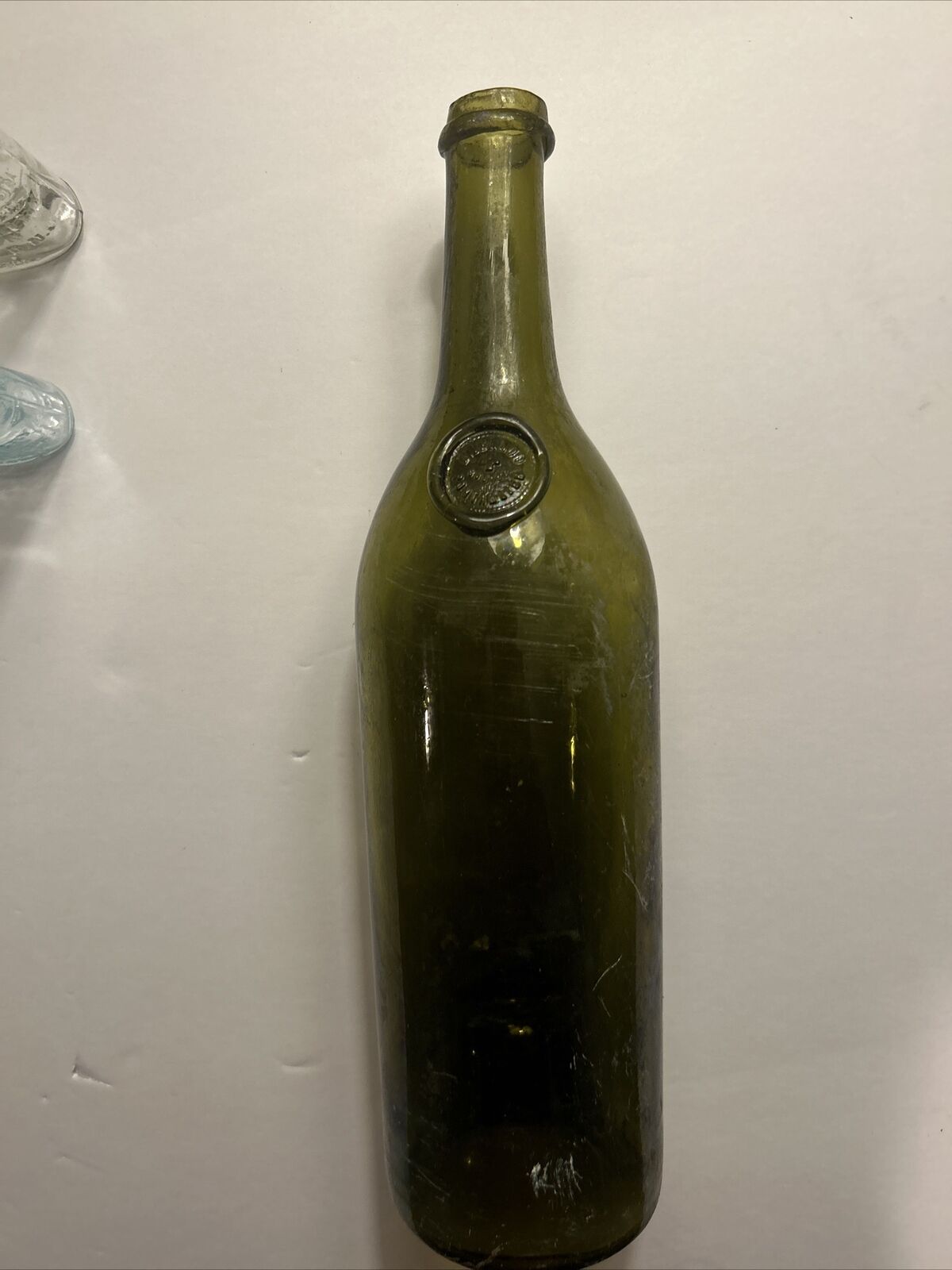 E. Pernod Couvet Pontarlier Absinthe Bottle 1900 Applied Seal French France 